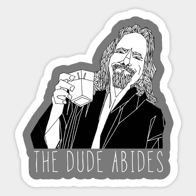 The Dude Abides Sticker by illustrationetc